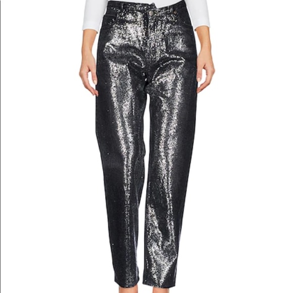GOLDEN GOOSE OVERSIZED BOYFRIEND GLITTER JEANS - Picture 10 of 11